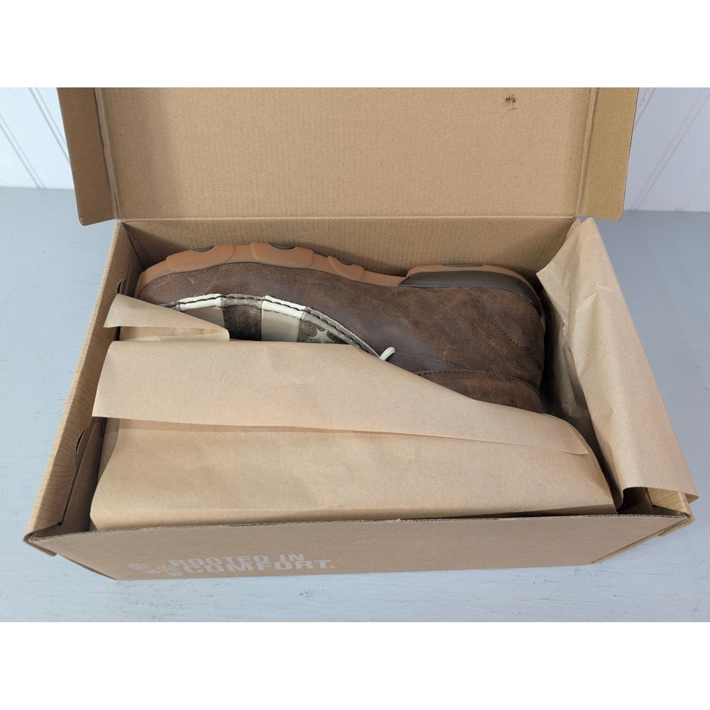 Twisted Mens Chukka Driving Moc MDM0075 Brown/Ivory USA Flag Casual Size 12M NOB - Picture 3 of 12
